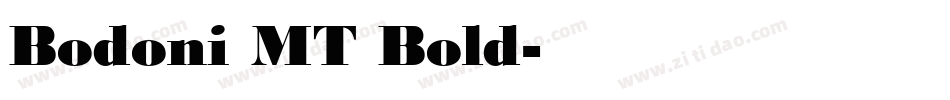 Bodoni MT Bold字体转换